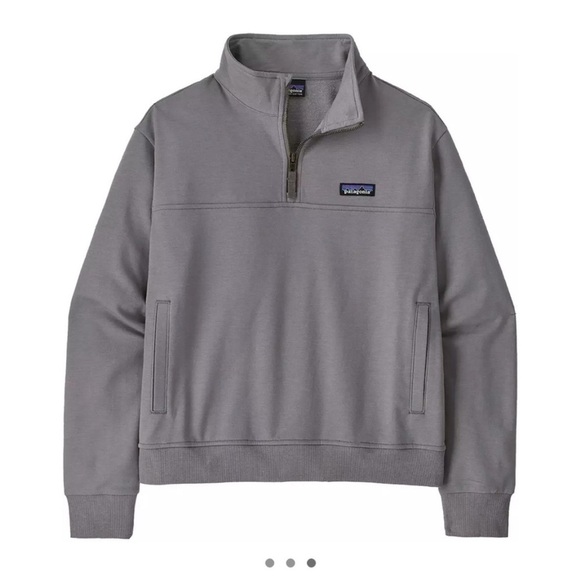 Patagonia Women's Medium Ahnya 1/4 Zip Pullover Noble Grey Jacket NWT - Picture 7 of 10